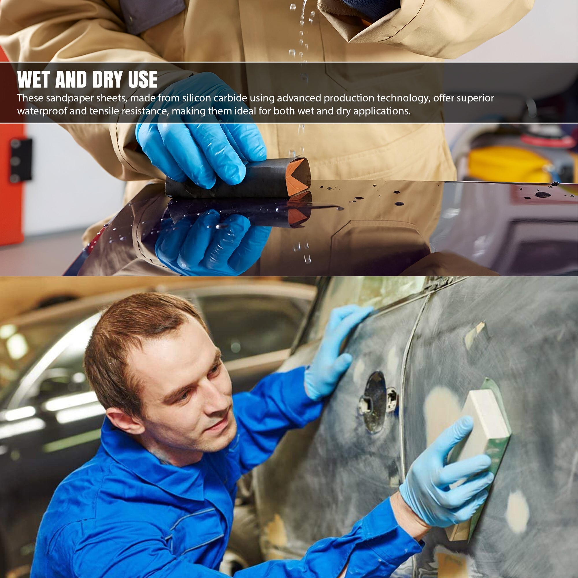 Wet and Dry Sandpaper Sheet Grit 80/100 Assorted sandpaper~ 6052