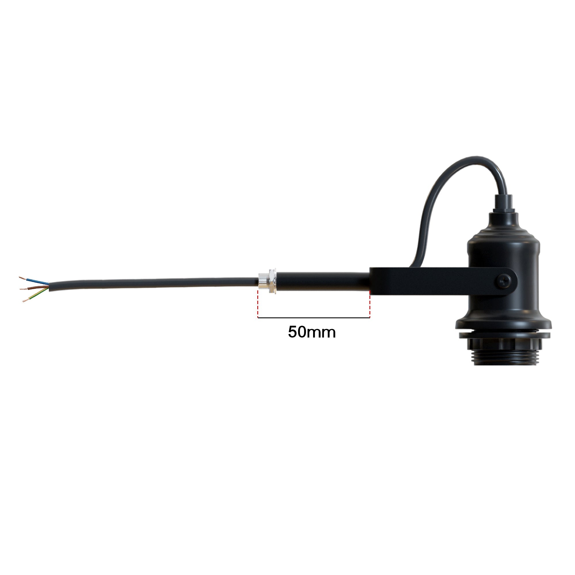 180° Rotatable Vintage Industrial Wall Sconce Fixture Black Metal Socket Lamp~6129