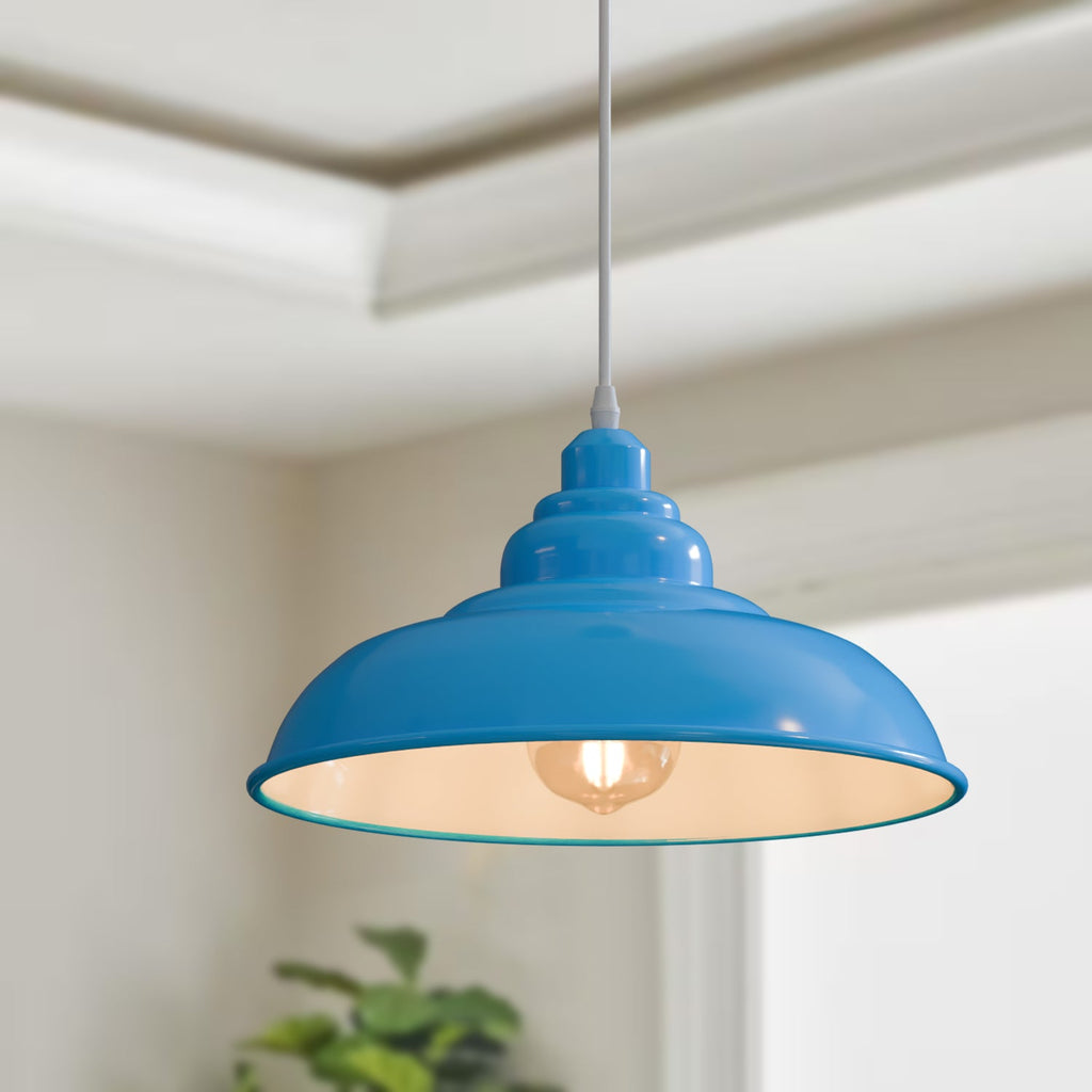 Vintage Retro Metal Shade Pendant Light | E27 ~5854