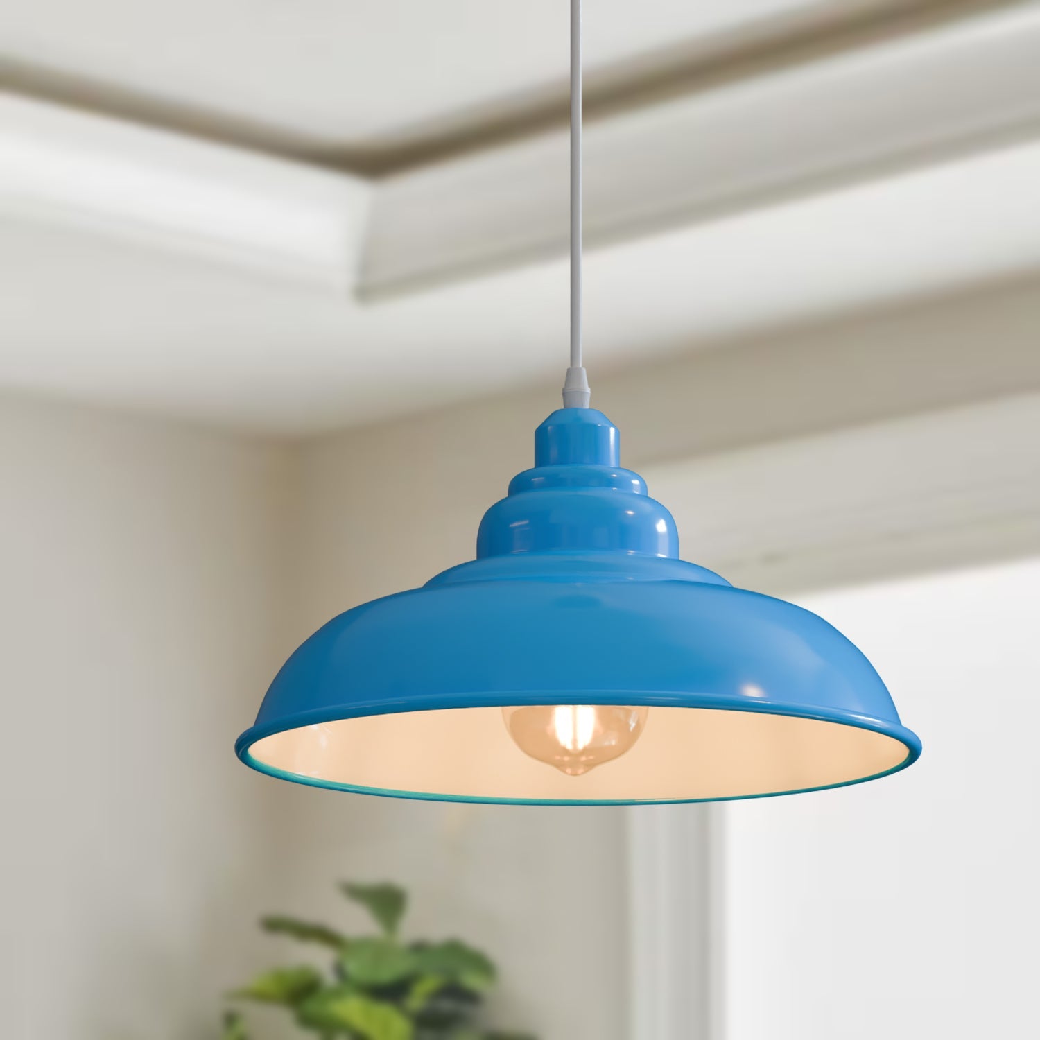 Vintage Retro Metal Shade Pendant Light | E27 ~5854