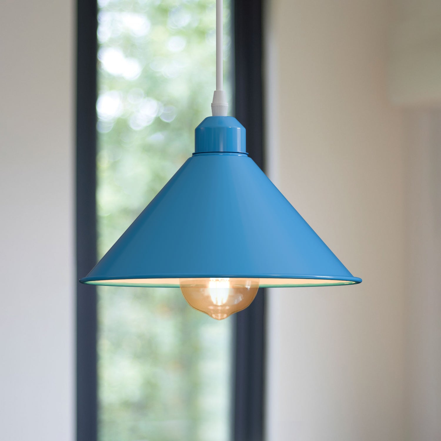 Nordic Industrial Metal Pendant Light for Kitchen Island E27 Base