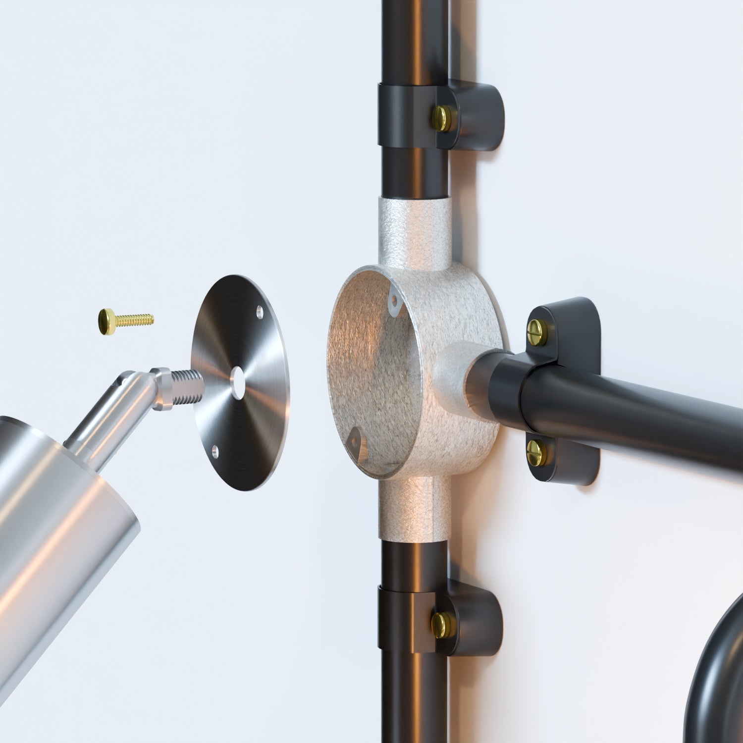 Conduit Lid 10mm Center Hole Switch Fitting Covers For Terminal Boxes ~ 6120