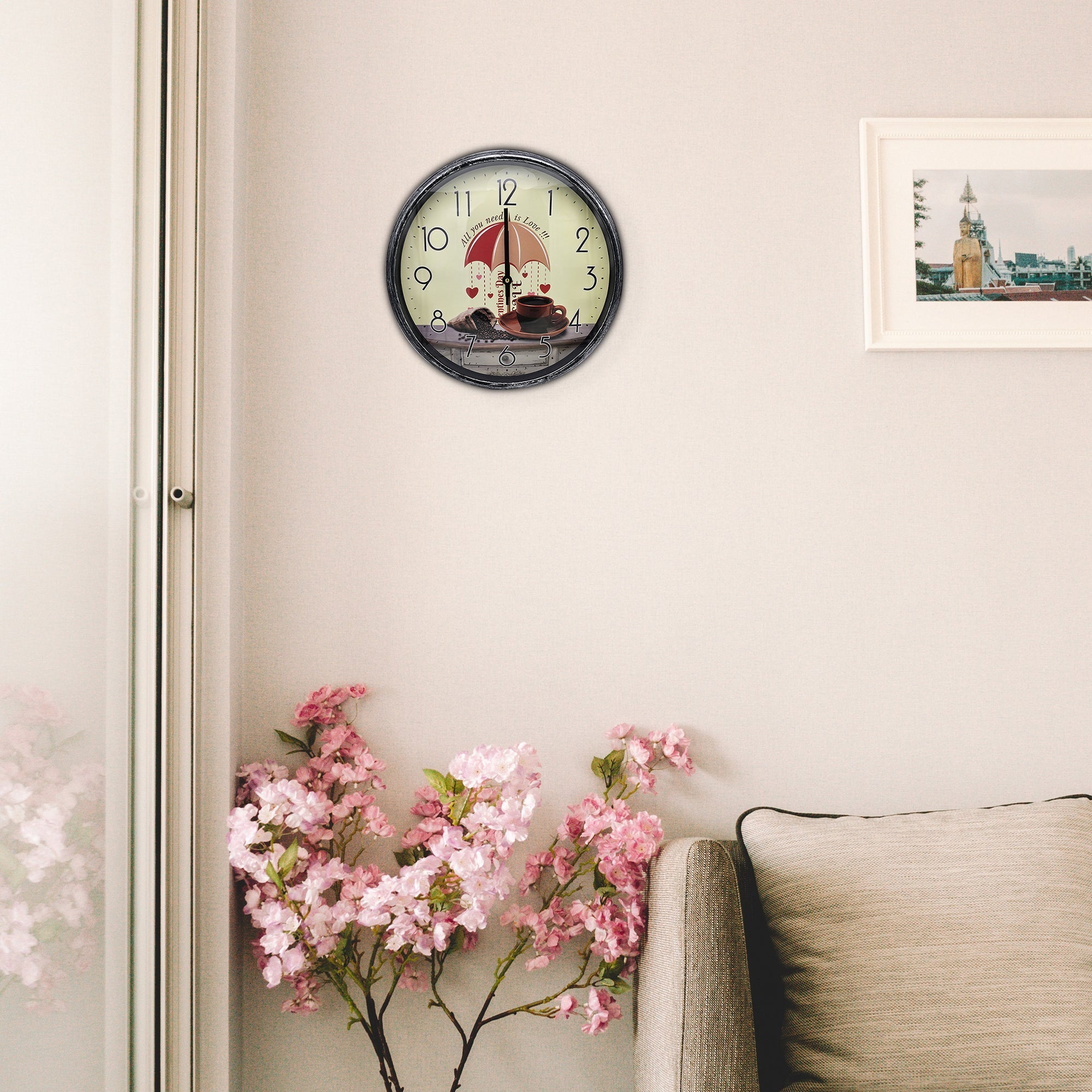 Shabby Chic Wall Clock-Vintage Style Patchwork Home Decor Design~5200