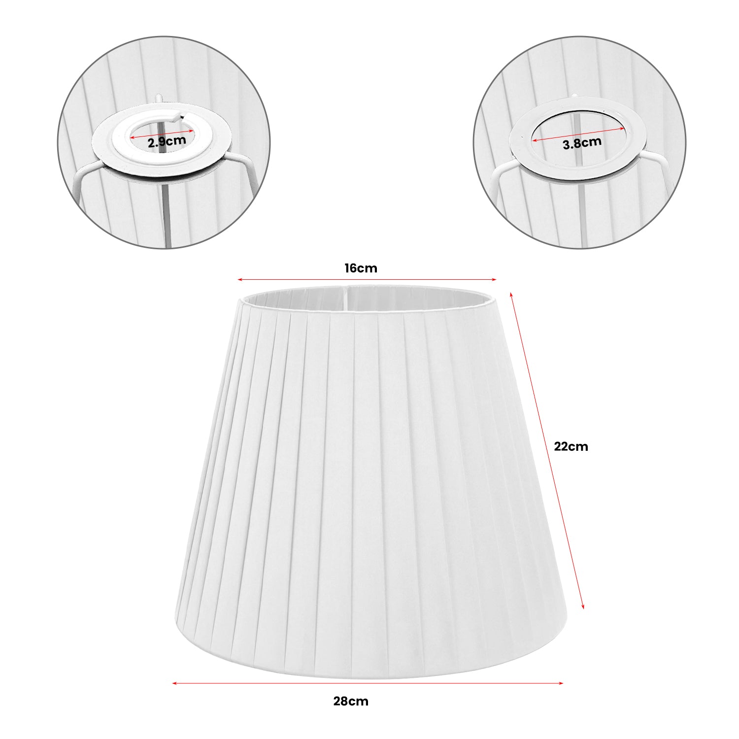 Modern Fabric Coolie Table Lampshade - Stylish Easy-Fit Light Shade
