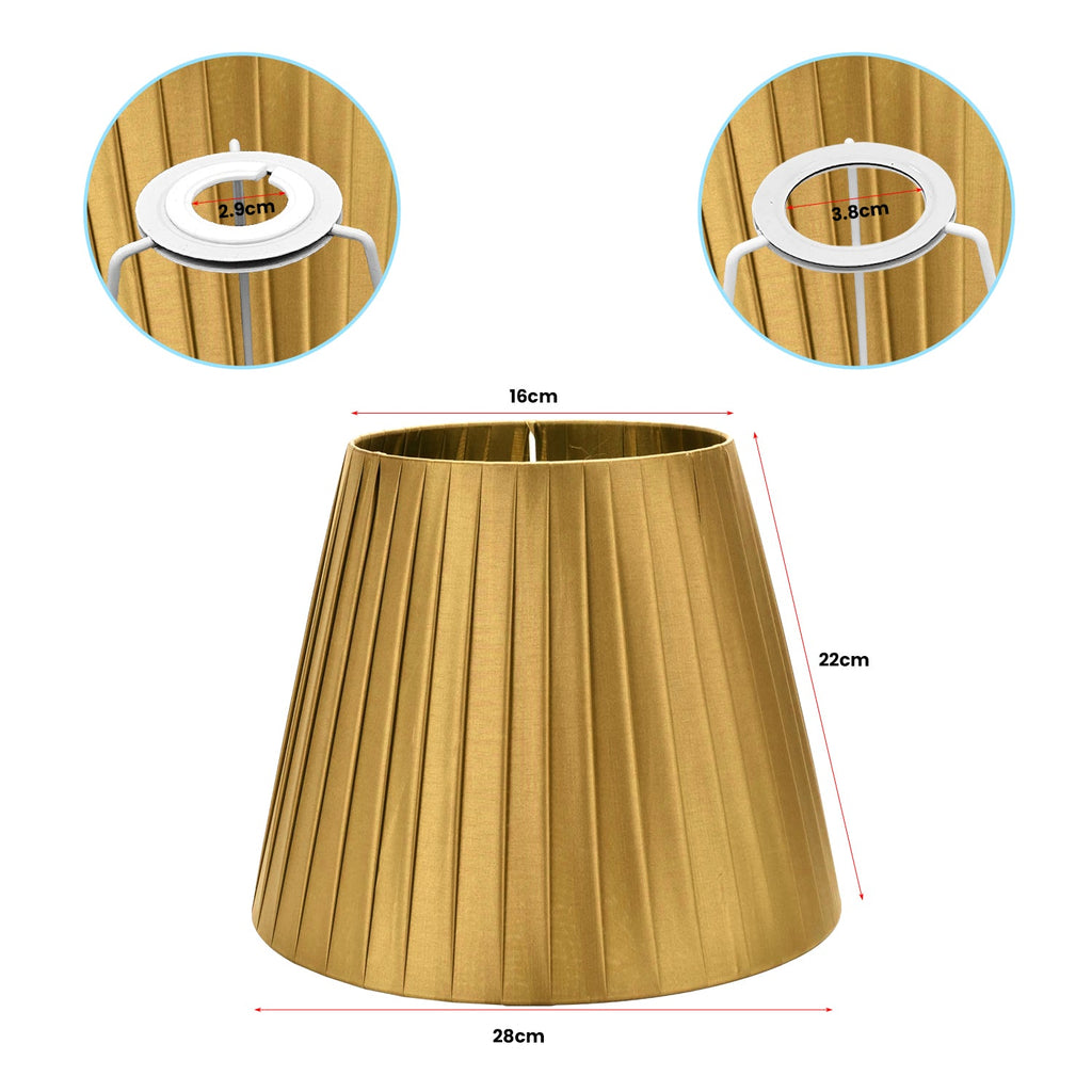 Modern Fabric Coolie Table Lampshade - Stylish Easy-Fit Light Shade