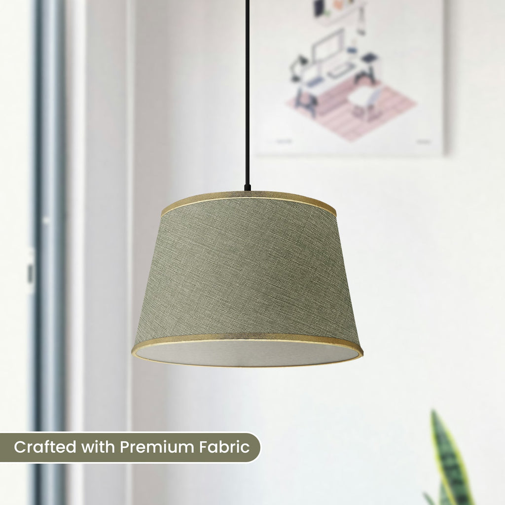 Modern Linen Coolie Ceiling Lampshade for Bedroom & Office - Stylish Lighting