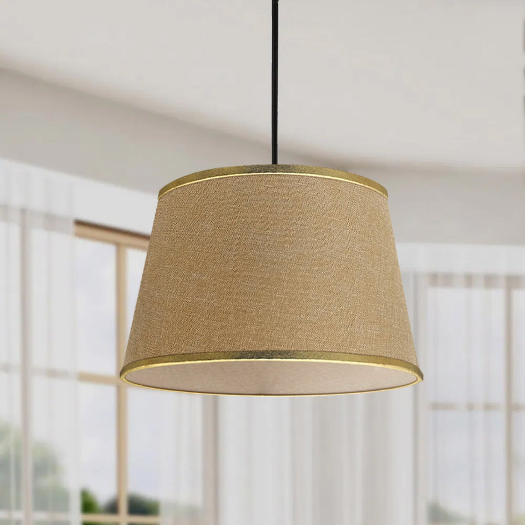 Modern Linen Coolie Ceiling Lampshade for Bedroom & Office - Stylish Lighting