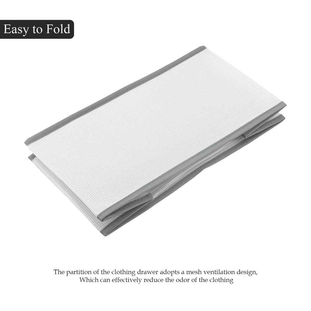 2-Pack Foldable Fabric Closet Drawer Organizers, 6-Grid Clothes Storage Boxes, Space-Saving Solution