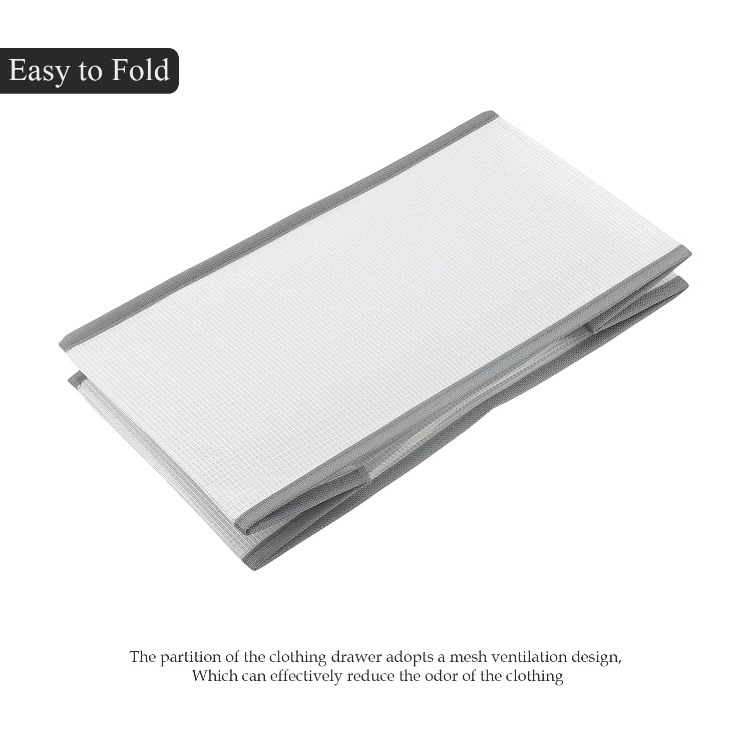 Foldable 6-Grid Wardrobe Drawer Organizer Clothes Storage Boxes 2-Pack