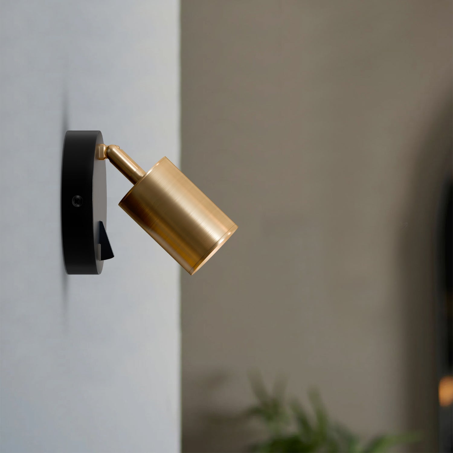 Rotatable GU10 Single Head Wall Spotlight with Integrated On-Off Switch
