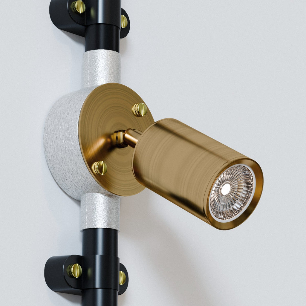 Adjustable Cylinder GU10 Ceiling Spotlight for Conduit Lighting Systems, Metal Design
