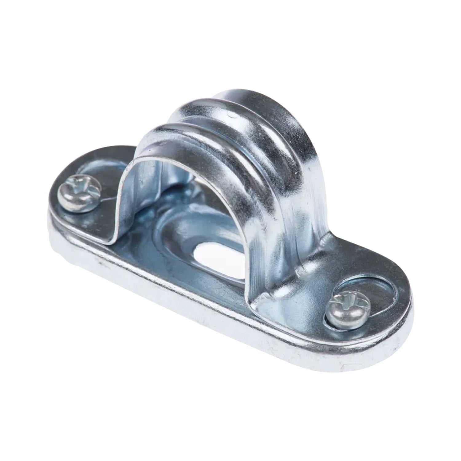 20mm Metal Conduit Distance Saddle Clip for Pipe Installation, Black & Silver