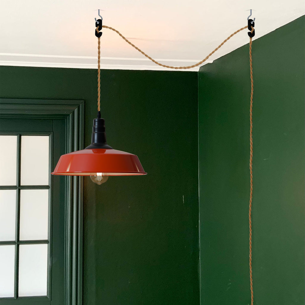 Pendant Light Cord S shape Hook Plastic 2 Holes - 6057