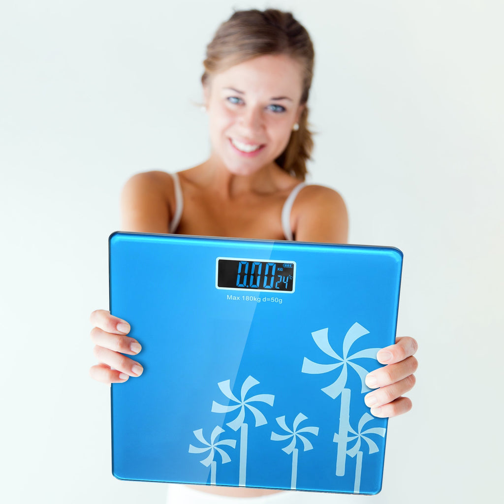Accurate Digital Printed Glass Bathroom Scale for Stylish Weight Tracking