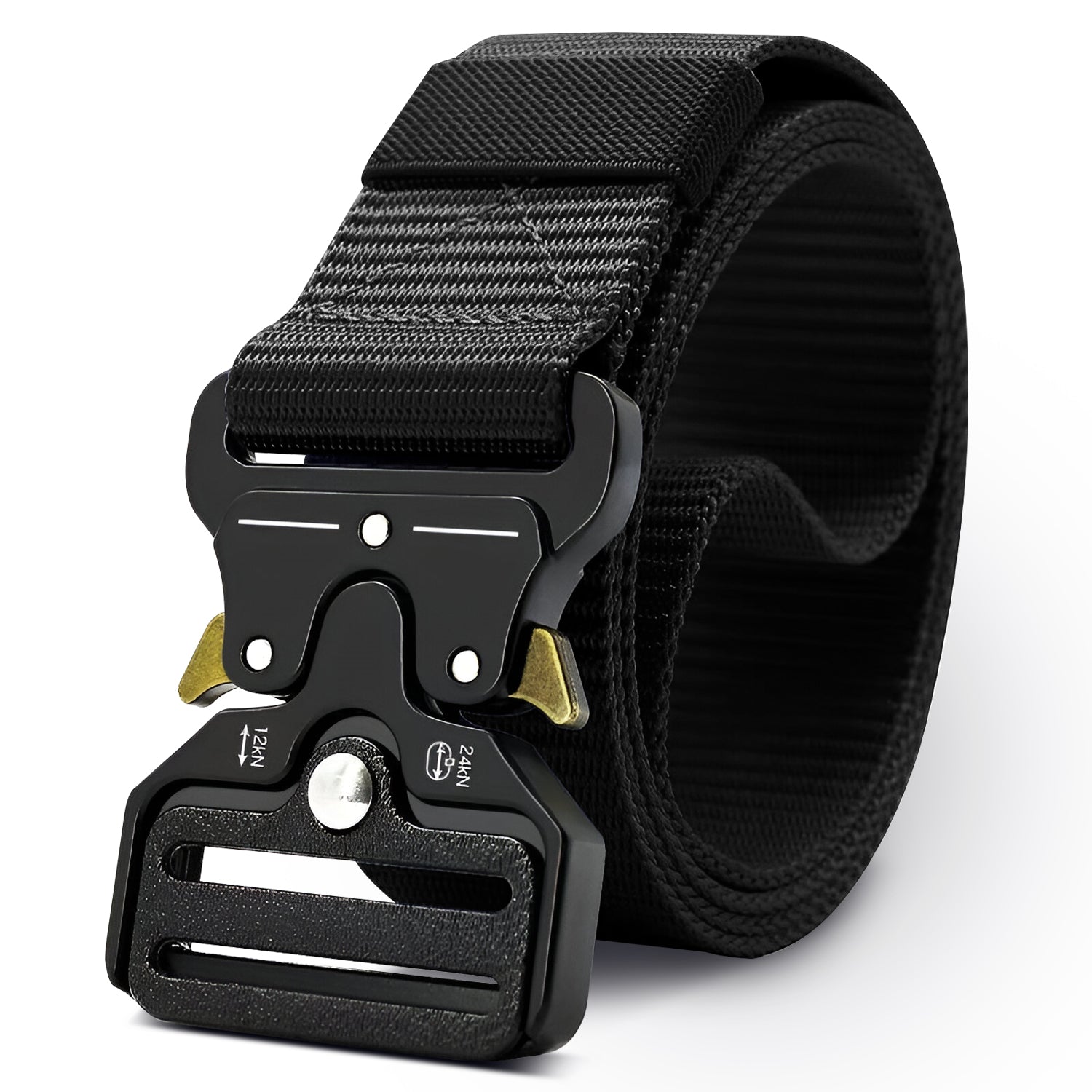 Men's Fabric Trim Adjustable Buckle Belt for Dress and Casual Wear