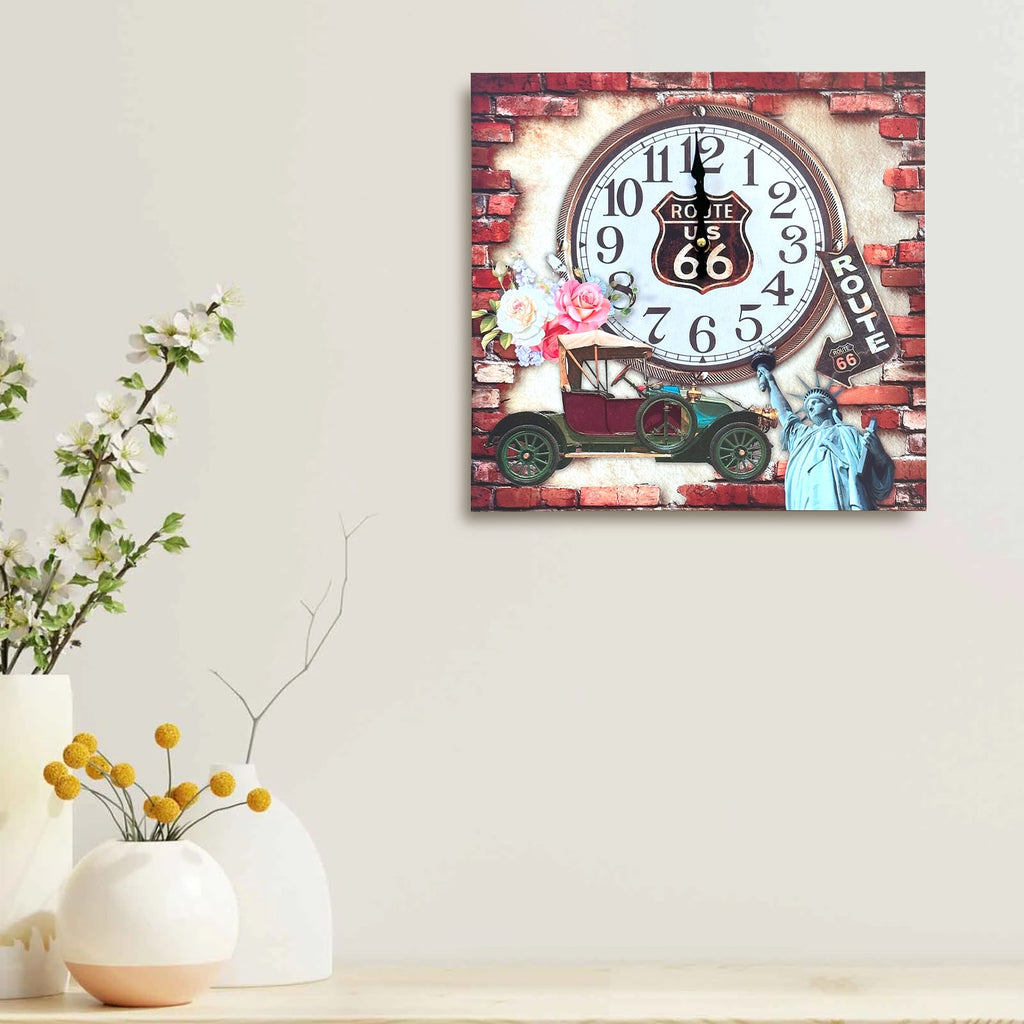 Modern Frameless Paris Eiffel Tower Wall Painting clock -5557