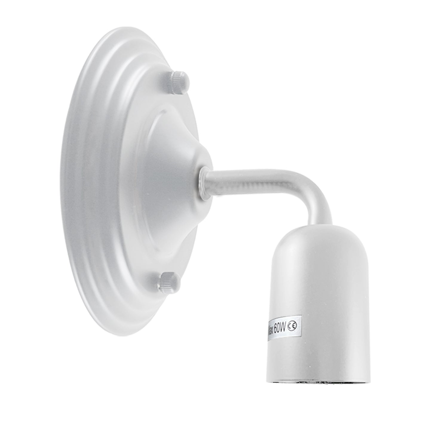 Industrial Vintage Metal Wall Sconce: Retro E27 LED Fixture, White Finish