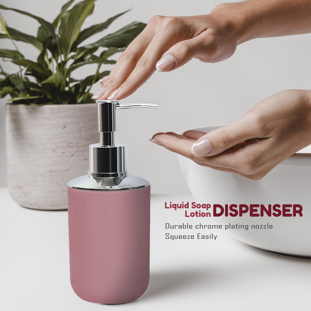 6/7 Pcs Plastic Bathroom Set Bin Toilet Brush Soap Dispenser ~6115