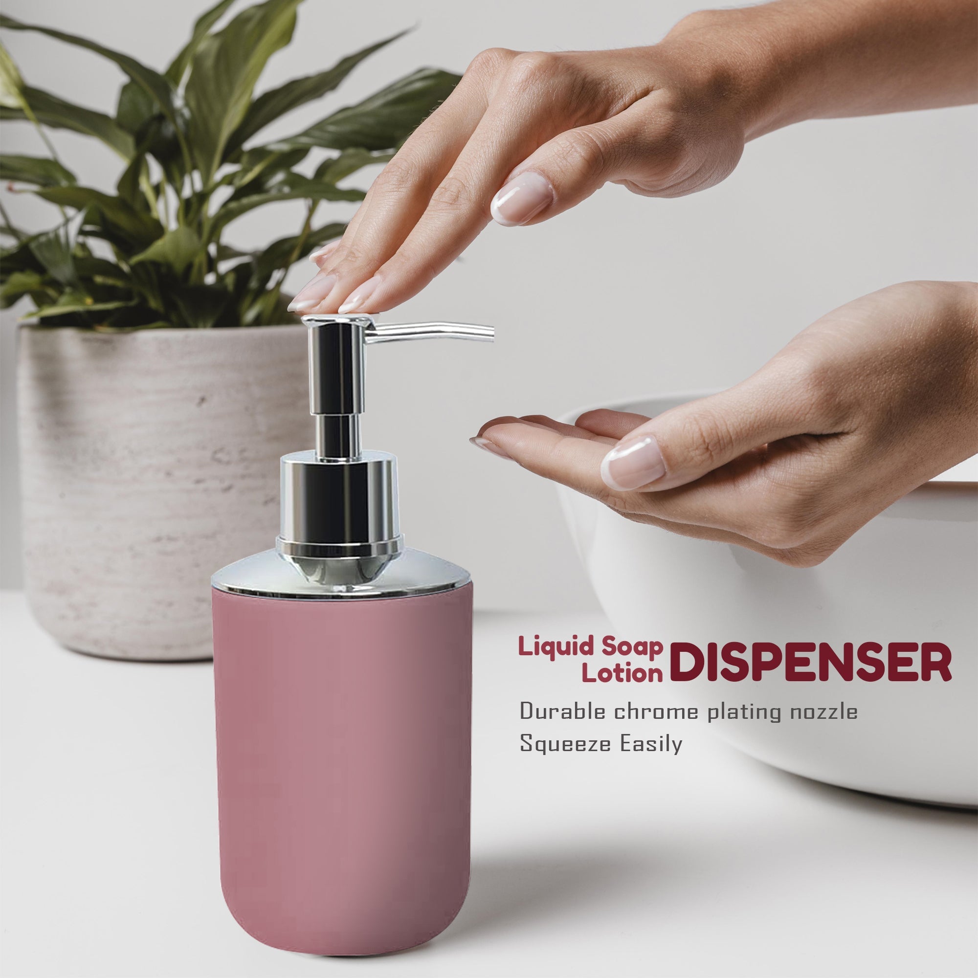 6/7 Pcs Plastic Bathroom Set Bin Toilet Brush Soap Dispenser ~6115