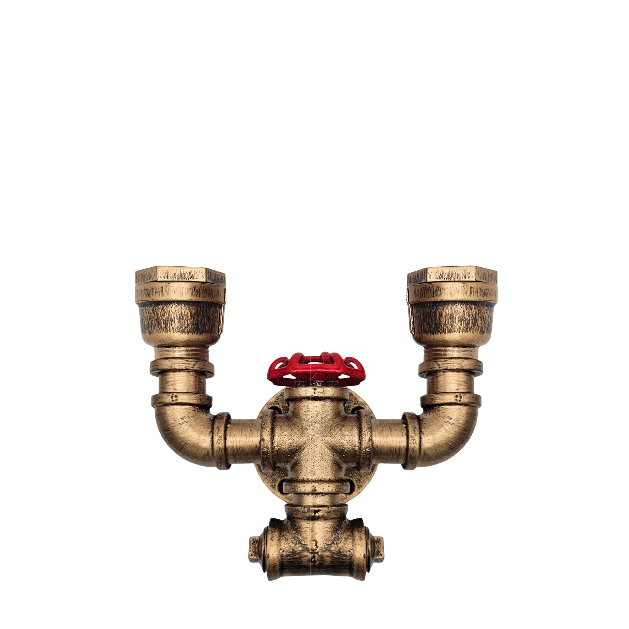 Industrial Rustic Metal Water Pipe Wall Sconce Light, E27 Bulb Holder