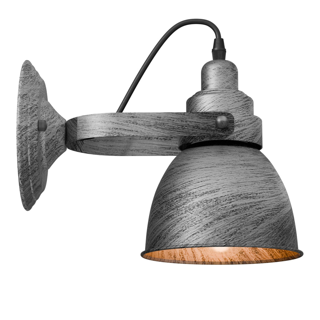 Industrial Bell Shade Dimmable Wall Sconce Light, Metal Retro Downwards Contemporary Fixture
