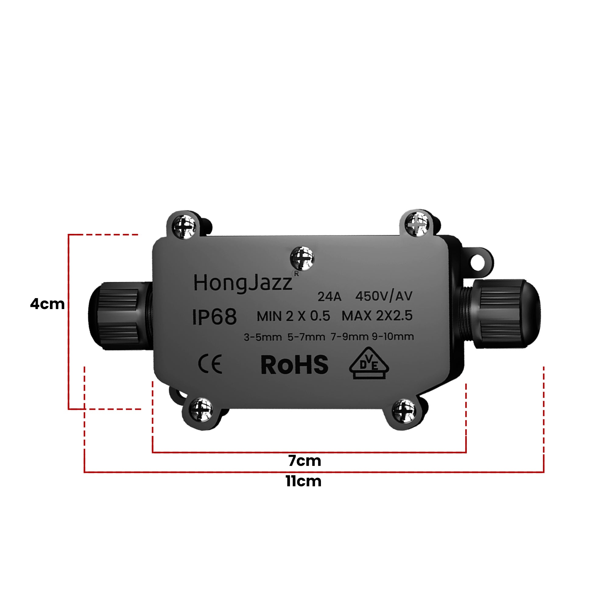 IP68 Waterproof Outdoor Electrical Cable Wire Connector Junction Box