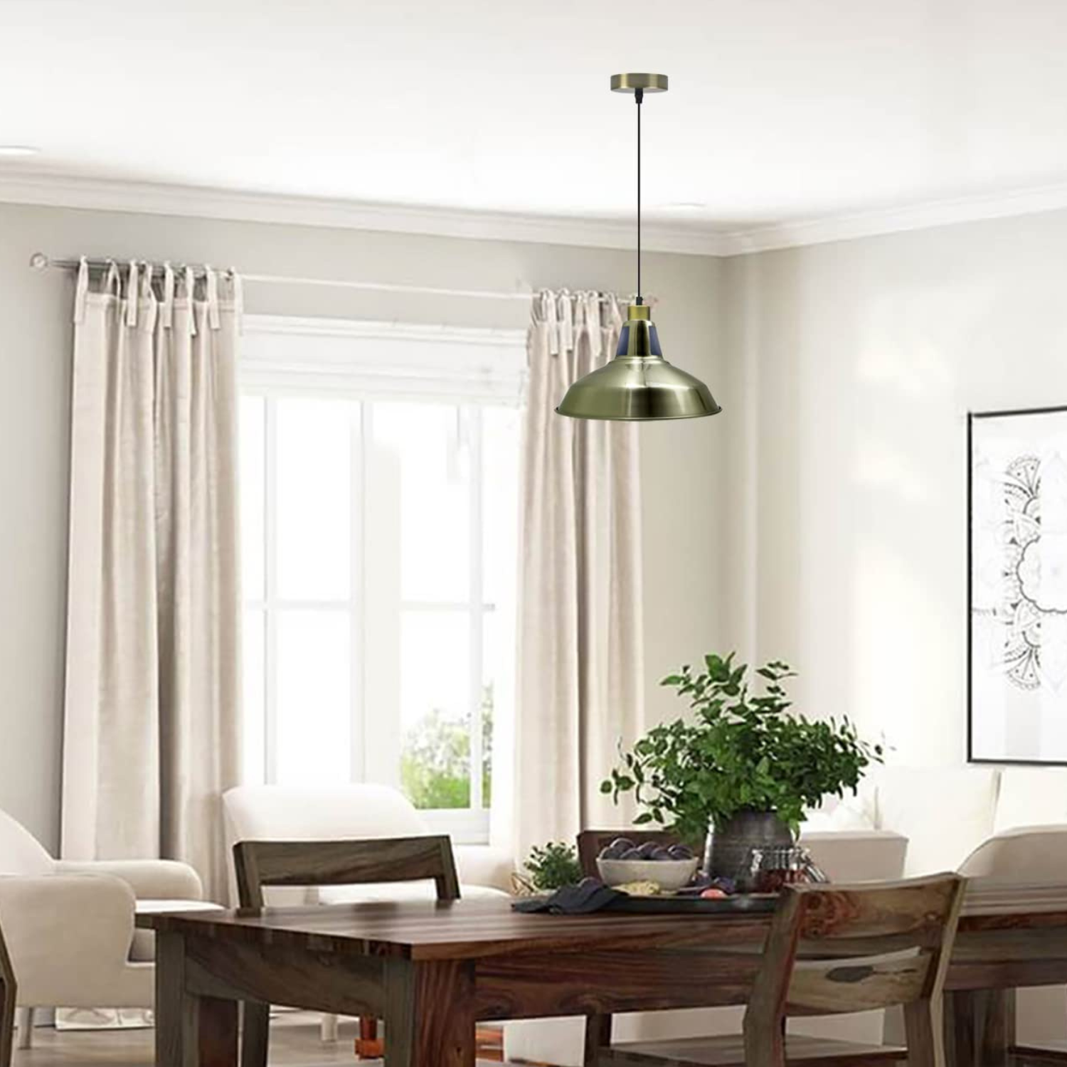 Industrial Hanging Metal Barn Slotted shade Pendant  Fitting ~5932