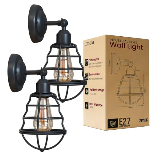 Industrial Vintage Adjustable Metal Wall Sconce Lamp for Bedroom Living Room Home