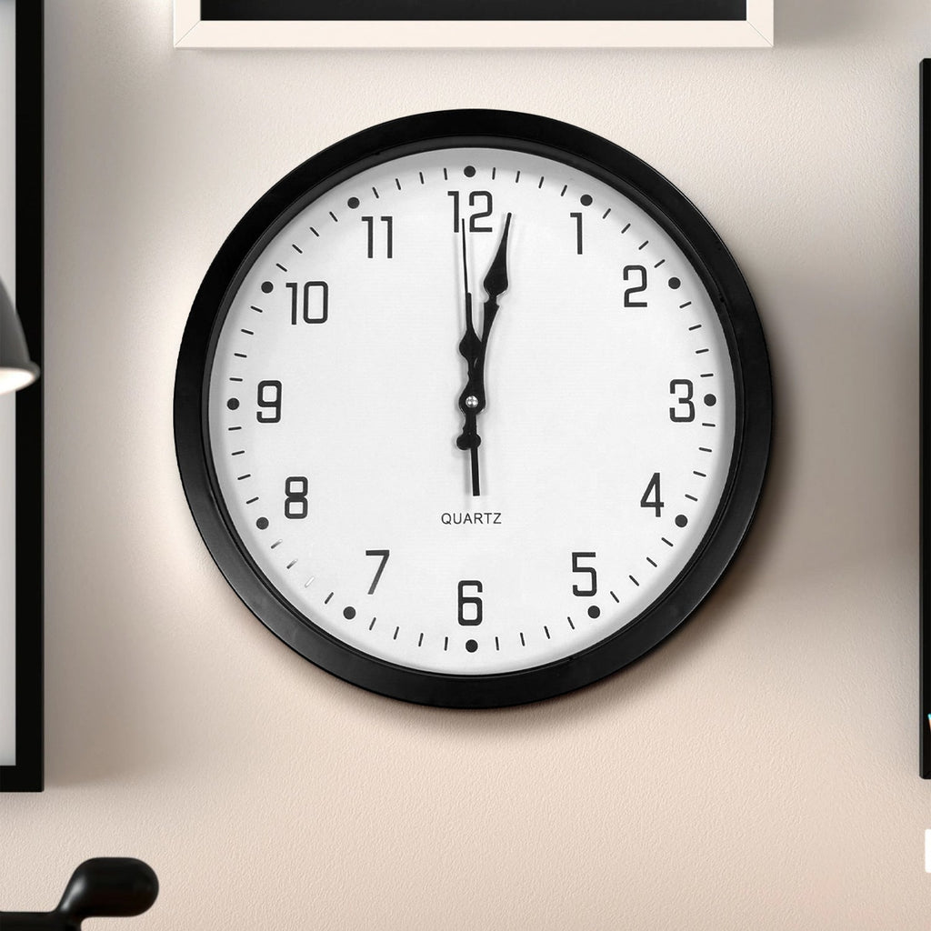 Contemporary Round Silent Analog Wall Clock for Home Kitchen Decor