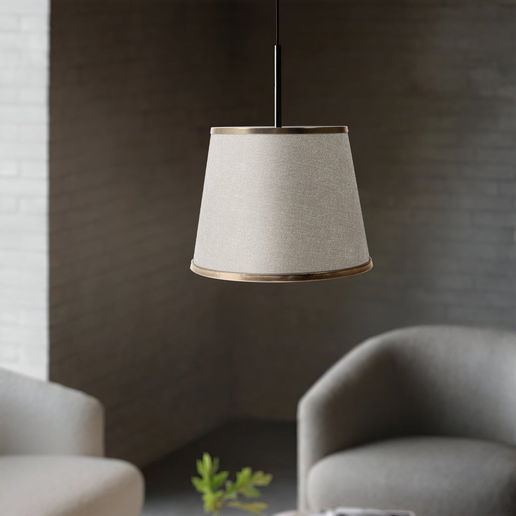 Modern Linen Coolie Ceiling Lampshade for Bedroom & Office - Stylish Lighting