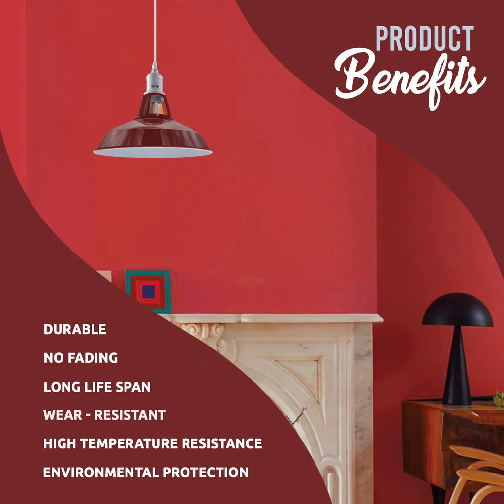 Kitchen Ceiling Lights Barn-Slotted Metal Shade Hanging E27 Pendant Light