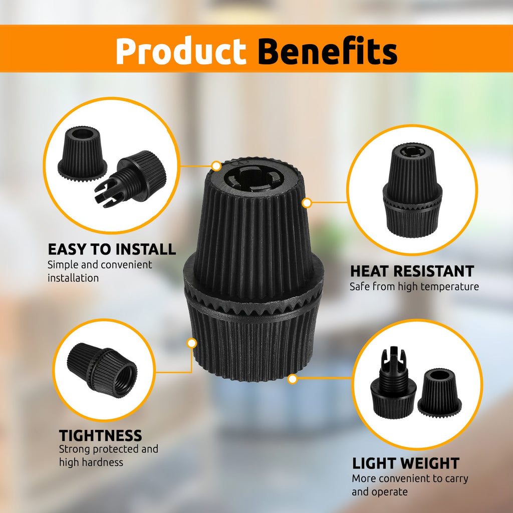 Flexible Plastic Cord Grip with 10mm Male Thread for E27 Lamp Wiring