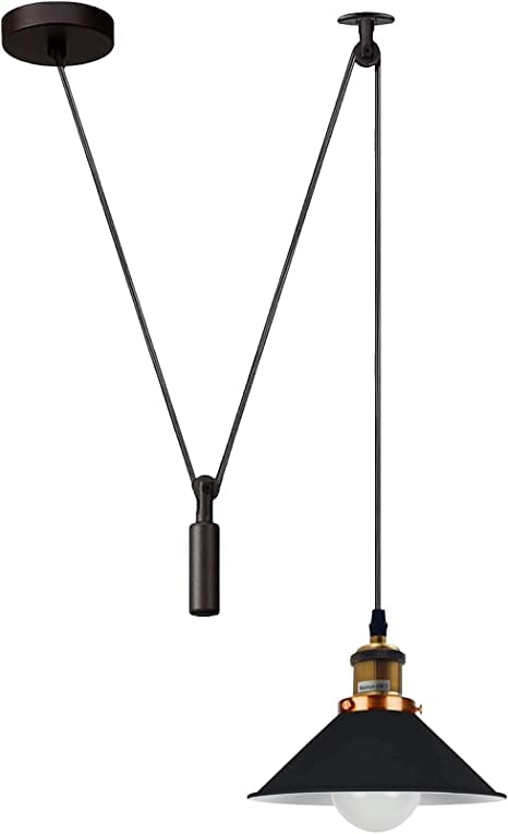 Industrial Pulley Ceiling Light Fixture ~6286