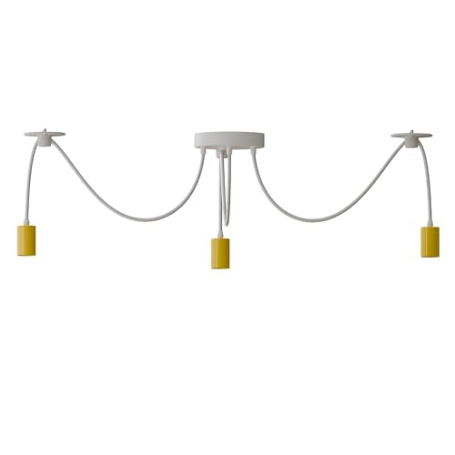 Industrial Spider Chandelier Pendant Light Fixture with E27 Base, Multi-Arm Design