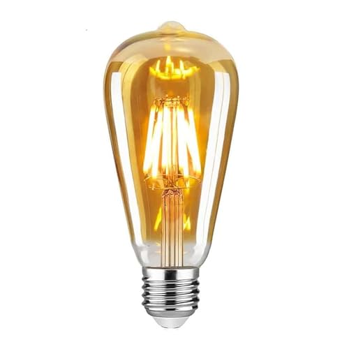 Vintage Dimmable LED Edison Bulb, ST64 E27, Warm Amber Glow Light