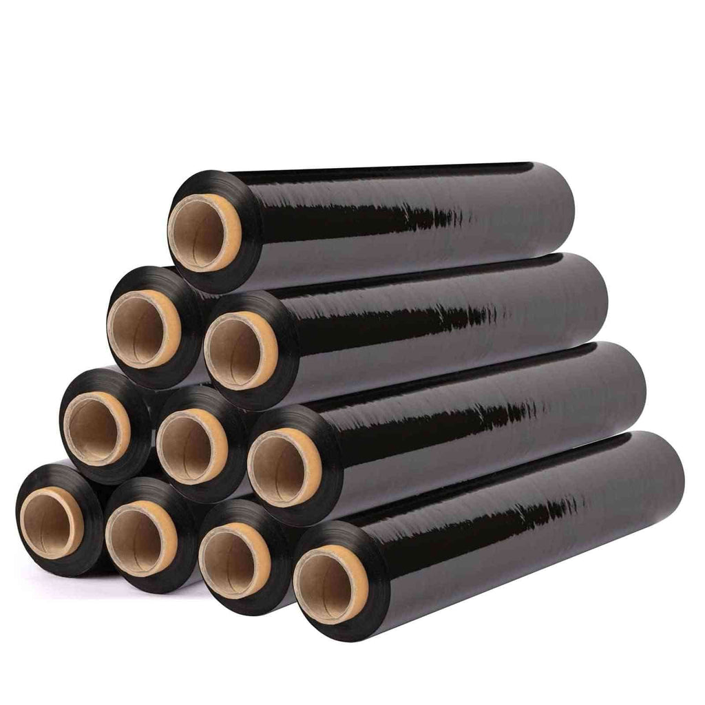 Durable Black Waterproof Pallet Wrap Roll for Secure Shipping and Storage