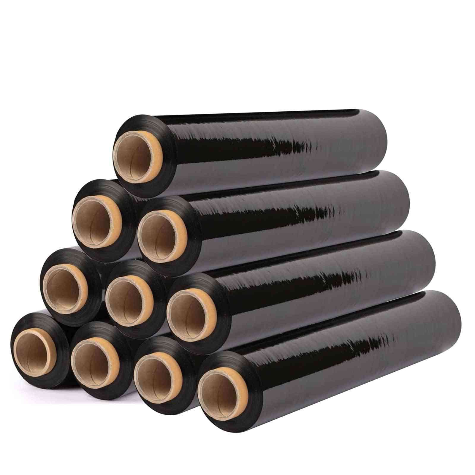 Durable Black Waterproof Pallet Wrap Roll for Secure Shipping and Storage