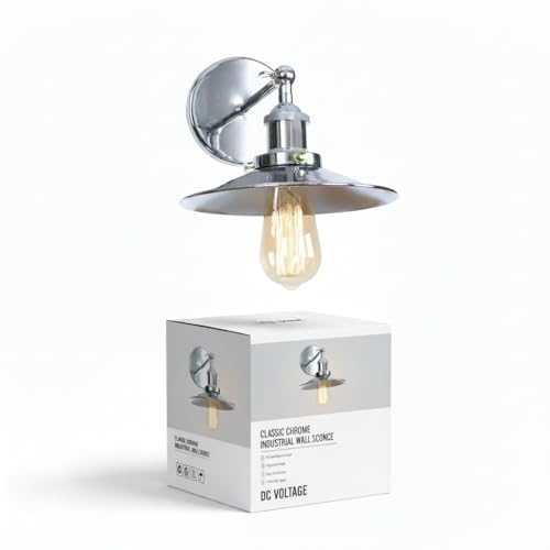 Vintage Industrial Metal Wall Sconce Light Fixture, Dimmable E27 Bulb Compatible