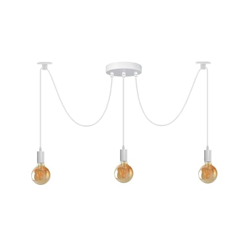 Industrial Spider Chandelier Pendant Light Fixture with E27 Base, Multi-Arm Design