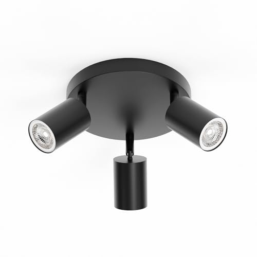 Stylish 3-Light GU10 Ceiling Spotlight: Adjustable Directional Track Lighting Fixture