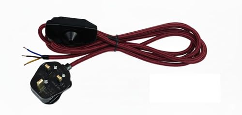 Modern Fabric Cord LED Pendant Light Kit with Touch Dimmer Switch