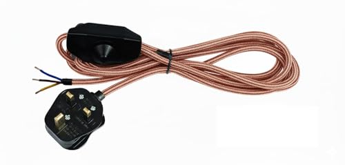 Modern Fabric Cord LED Pendant Light Kit with Touch Dimmer Switch
