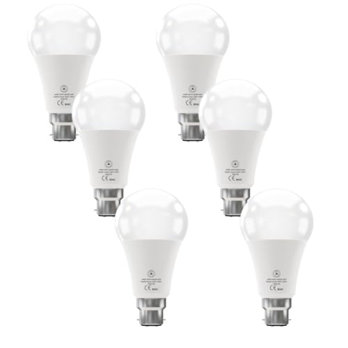 6-Pack LED Cool White GLS Bulbs: Energy-Saving E27 & B22 Non-Dimmable