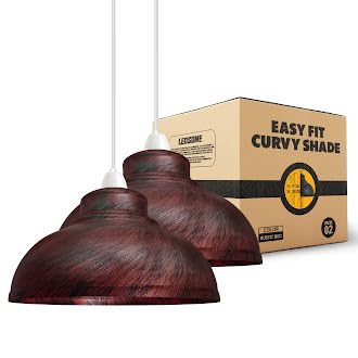 Modern Industrial Curvy Metal Ceiling Lamp Shade Easy Fit Home Decor