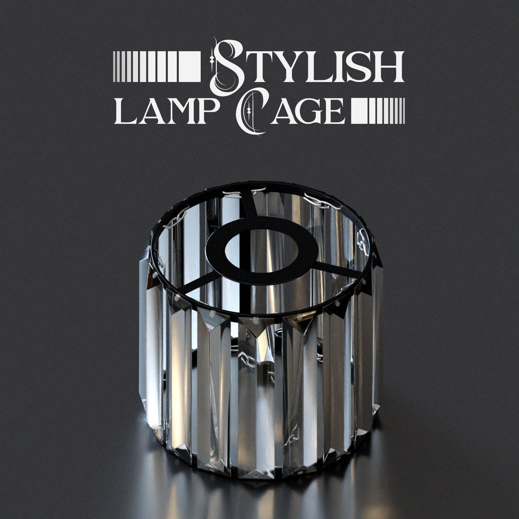 Elegant Crystal Glass Easy Fit Drum Lampshade for Pendant Lights