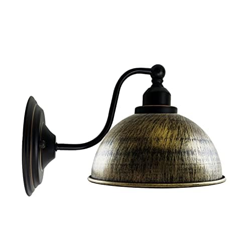 Vintage Industrial Metal Dome Wall Lamp E27 Adjustable Indoor Lighting Fixture