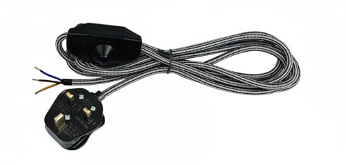 Modern Fabric Cord LED Pendant Light Kit with Touch Dimmer Switch