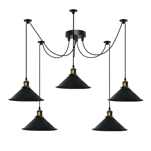5 Arm 195cm Spider Pendant Lights E27 ~6149