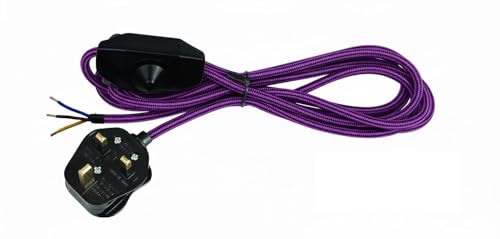 Modern Fabric Cord LED Pendant Light Kit with Touch Dimmer Switch