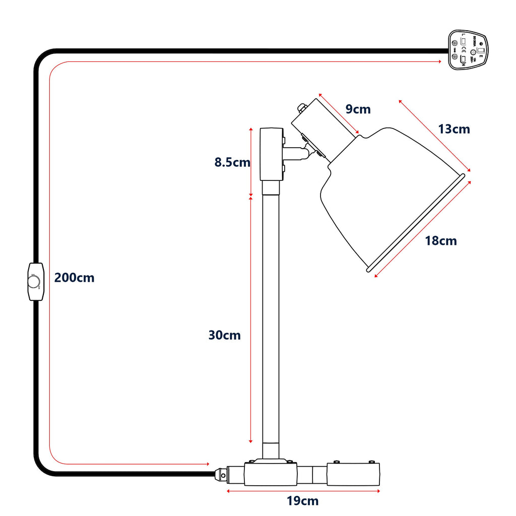 Conduit Pipe Desk Lamp Kit with Dimmer Switch Steampunk Light ~ 5675